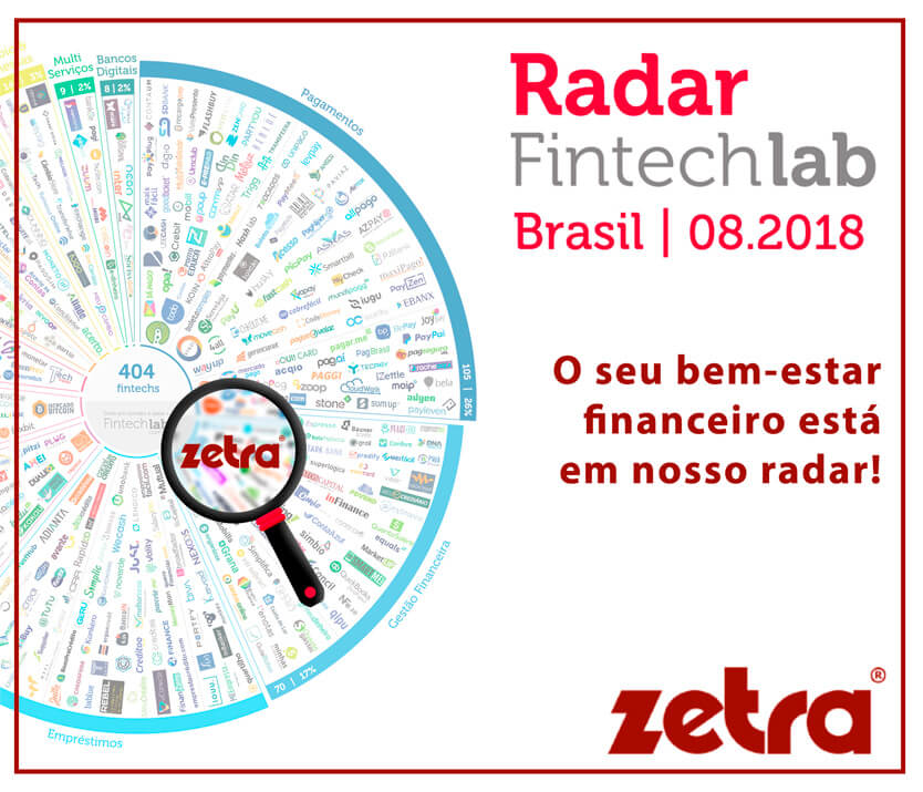 ZETRA ESTÁ NO RADAR FINTECHLAB, NA CATEGORIA GESTÃO FINANCEIRA